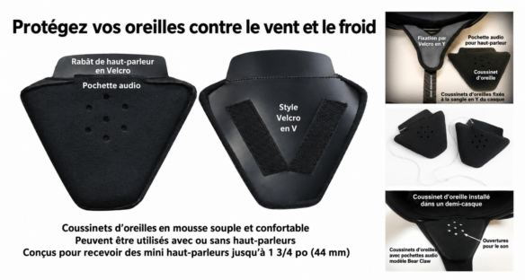 Coussinets d’oreilles pour casque GOGI avec pochettes pour haut-parleurs Coussinets d’oreilles pour casque GOGI avec pochettes pour haut-parleurs