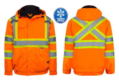 Manteau de travail doublé imperméable haute visibilité NAT’S HV850