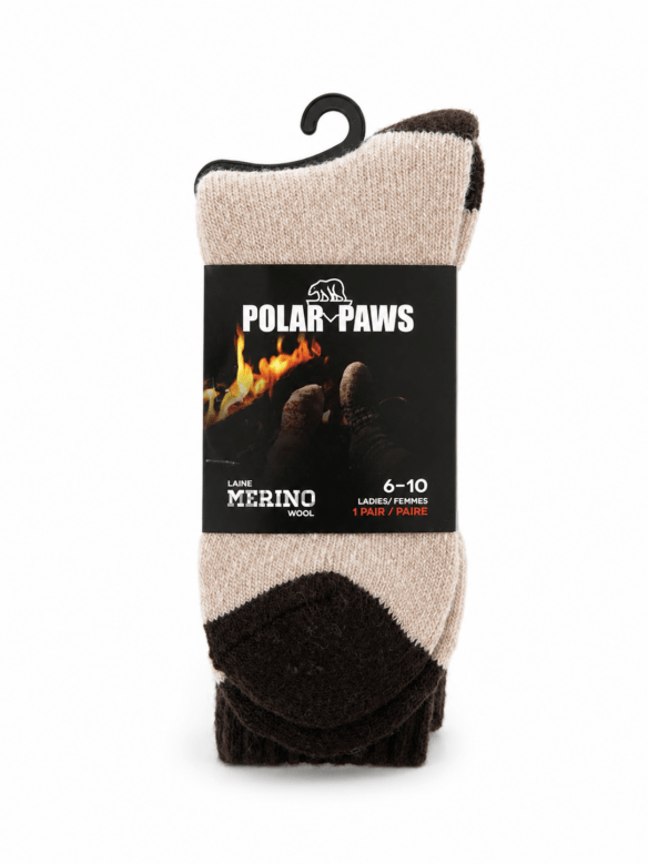 Bas thermiques pour femmes en laine mérinos Polar Paws 047136