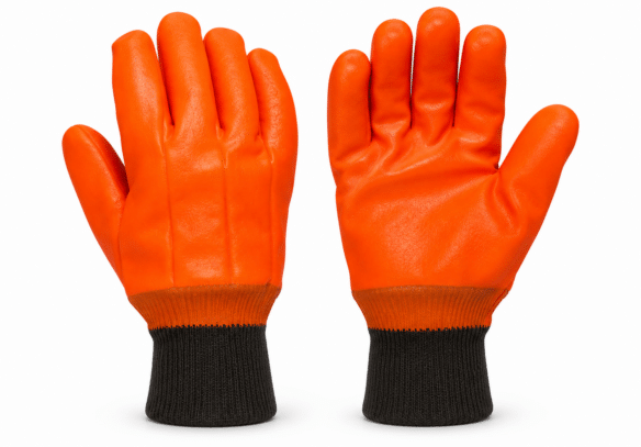 Gants de travail d’hiver en PVC – Imperméables et résistants à l’huile