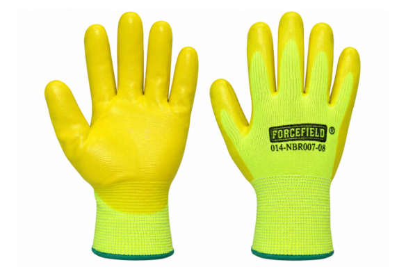 Gants de travail d’hiver pour signaleur – Enduits de nitrile