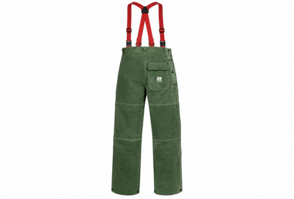 Pantalon de soudeur en cuir véritable Ranpro WP100 – Avec bretelles ajustables
