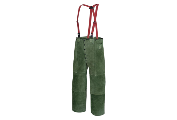 Pantalon de soudeur en cuir véritable Ranpro WP100 – Avec bretelles ajustables